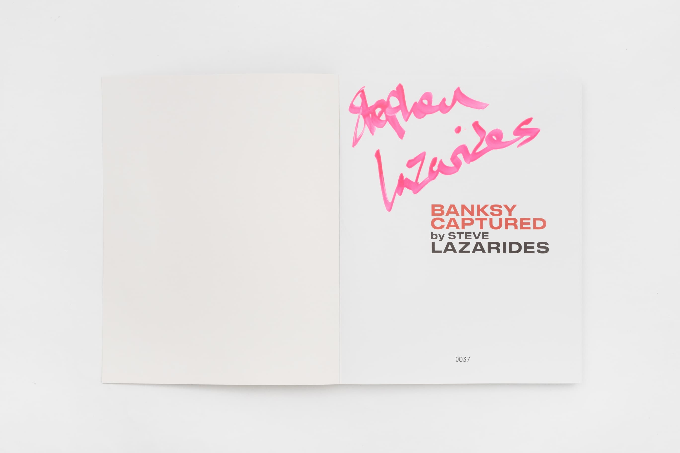 Signed title page by Steve Lazarides